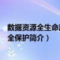 数据资源全生命周期安全保护（关于数据资源全生命周期安全保护简介）