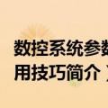 数控系统参数应用技巧（关于数控系统参数应用技巧简介）