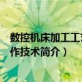 数控机床加工工艺与操作技术（关于数控机床加工工艺与操作技术简介）