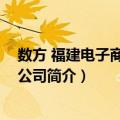 数方 福建电子商务有限公司（关于数方 福建电子商务有限公司简介）