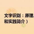 文字识别：原理、方法和实践（关于文字识别：原理、方法和实践简介）