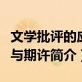 文学批评的应许与期许（关于文学批评的应许与期许简介）