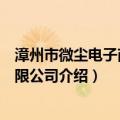 漳州市微尘电子商务有限公司（关于漳州市微尘电子商务有限公司介绍）