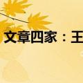 文章四家：王蒙（关于文章四家：王蒙简介）