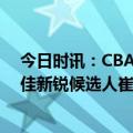 今日时讯：CBA最佳教练员候选王世龙等领衔 CBA年度最佳新锐候选人崔永熙领衔林葳曾凡博入围