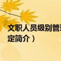 文职人员级别管理暂行规定（关于文职人员级别管理暂行规定简介）