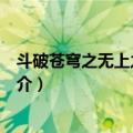 斗破苍穹之无上之境萧炎（关于斗破苍穹之无上之境萧炎简介）