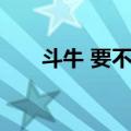 斗牛 要不要（关于斗牛 要不要简介）