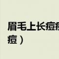 眉毛上长痘痘是什么原因（为什么眉毛上长痘痘）