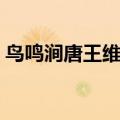 鸟鸣涧唐王维的鸟鸣涧的意思（鸟鸣涧简介）