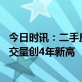 今日时讯：二手房参考政策调整势在必行 主要城市二手房成交量创4年新高