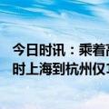 今日时讯：乘着高特去淄博联合国前高官点赞 1000公里/小时上海到杭州仅15分钟超级高铁要来了