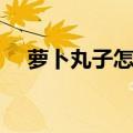 萝卜丸子怎么做的（白萝卜丸子的做法）