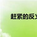 赶紧的反义词是什么（反义词有哪些）