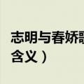 志明与春娇歌词含义（志明与春娇歌词有什么含义）