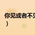 你见或者不见我我就在那里原文（原文是什么）