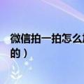 微信拍一拍怎么加后缀（微信拍一拍后缀添加方法怎么设置的）