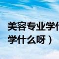 美容专业学什么（请问医学美容技术专业主要学什么呀）