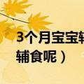 3个月宝宝辅食食谱（3个月宝宝可以吃什么辅食呢）