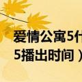 爱情公寓5什么时候上映几月几日（爱情公寓5播出时间）