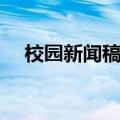 校园新闻稿范文（校园新闻稿范文示例）