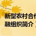 新型农村合作金融组织（关于新型农村合作金融组织简介）