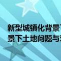 新型城镇化背景下土地问题与对策研究（关于新型城镇化背景下土地问题与对策研究简介）
