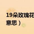 19朵玫瑰花的含义（19朵玫瑰花的代表什么意思）
