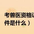 考兽医资格证需要什么条件（兽医证的报考条件是什么）