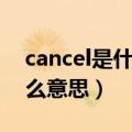 cancel是什么意思车上（汽车上的cancel什么意思）