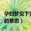 孕妇梦见下雪了是什么意思（孕妇梦见下雪了的意思）