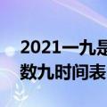 2021一九是从哪天开始的（2020到2021年数九时间表）