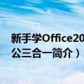 新手学Office2007办公三合一（关于新手学Office2007办公三合一简介）