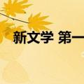 新文学 第一辑（关于新文学 第一辑简介）
