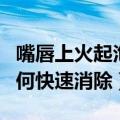 嘴唇上火起泡怎么快速消除（嘴唇上火起泡如何快速消除）
