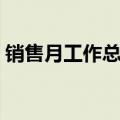 销售月工作总结（销售月工作总结范文示例）