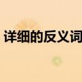 详细的反义词是什么（详细的反义词有哪些）
