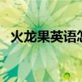 火龙果英语怎么读（火龙果的英语是什么）