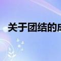 关于团结的成语（关于团结的成语有什么）