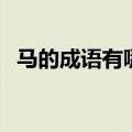 马的成语有哪些（带有马字的成语有什么）