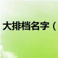 大排档名字（有哪些可以推荐的大排档名字）