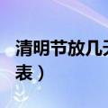 清明节放几天假2021（2021清明节放假时间表）