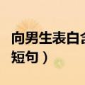 向男生表白含蓄情话短句（盘点向男生表白的短句）