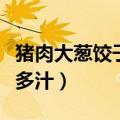 猪肉大葱饺子馅配方（教您一招鲜香入味香嫩多汁）
