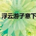 浮云游子意下一句（浮云游子意原文及释义）