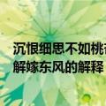 沉恨细思不如桃杏犹解嫁东风的意思（沉恨细思不如桃杏犹解嫁东风的解释）