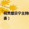 何炅撒贝宁主持的节目都有什么（何炅撒贝宁主持的节目列表）