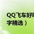 QQ飞车好听唯美名字（QQ飞车好听唯美名字精选）