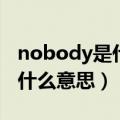 nobody是什么意思中文翻译（英语nobody什么意思）