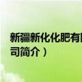 新疆新化化肥有限责任公司（关于新疆新化化肥有限责任公司简介）